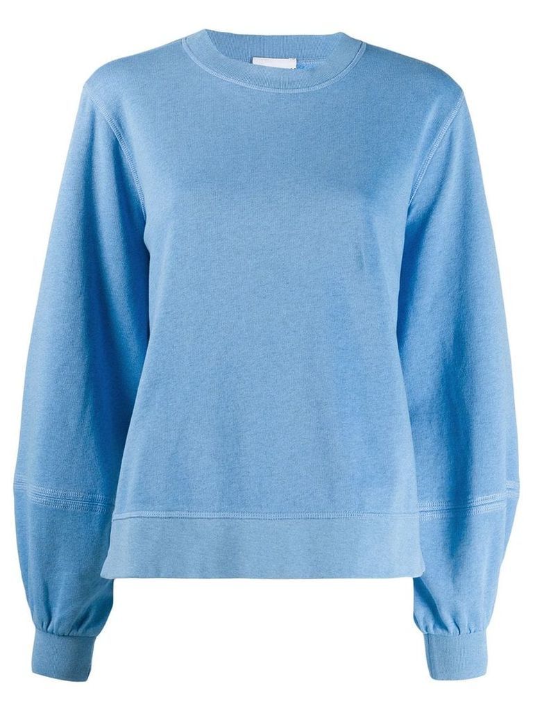 GANNI bell sleeve sweatshirt - Blue