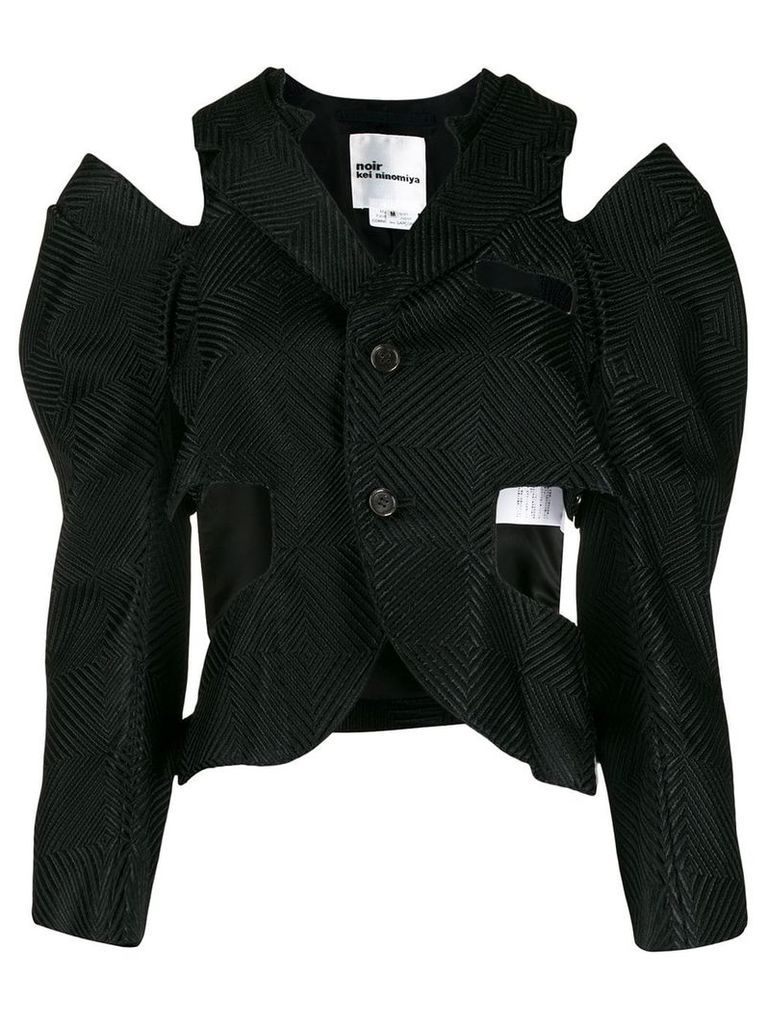 Comme Des Garçons Noir Kei Ninomiya cut-out waistcoat blouse - Black