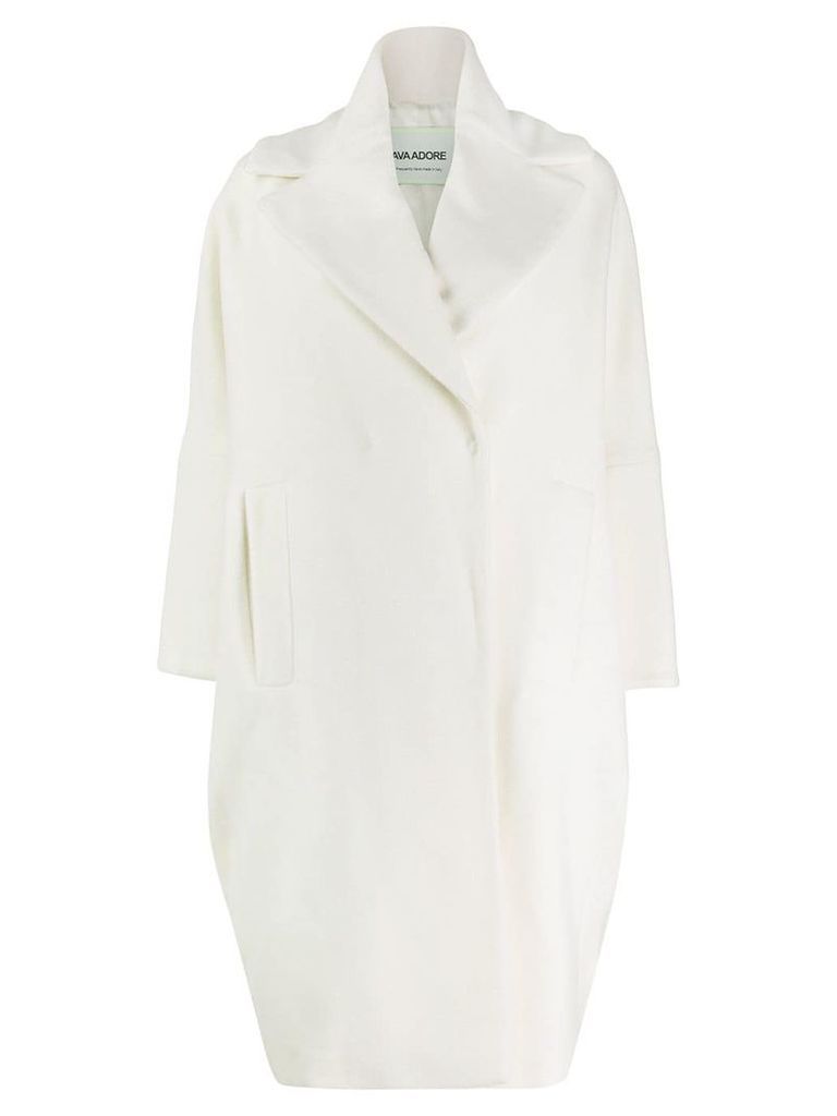 Ava Adore oversized double-breasted coat - White