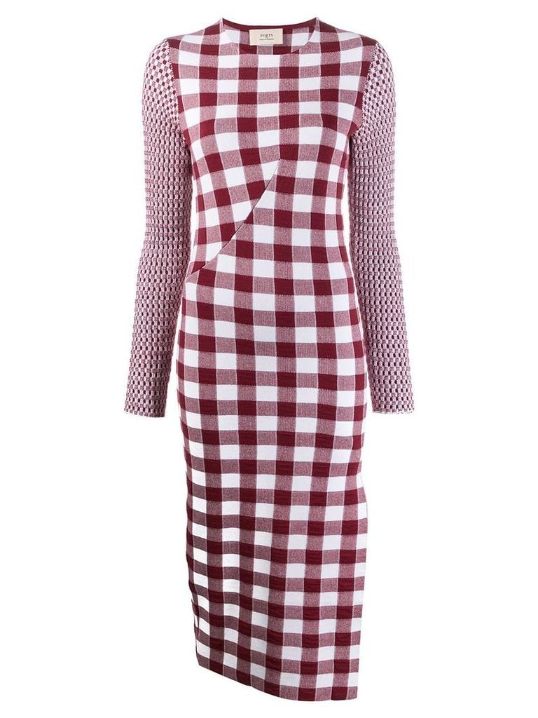 Ports 1961 checked knit dress - Red