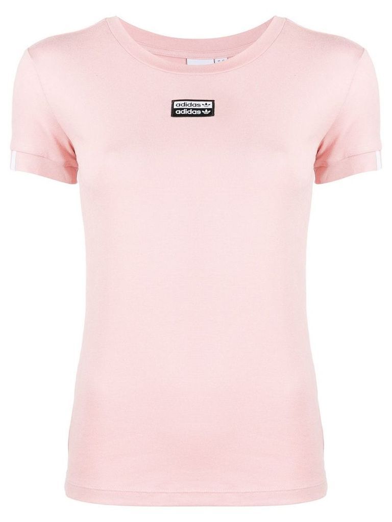 adidas embroidered logo T-shirt - PINK