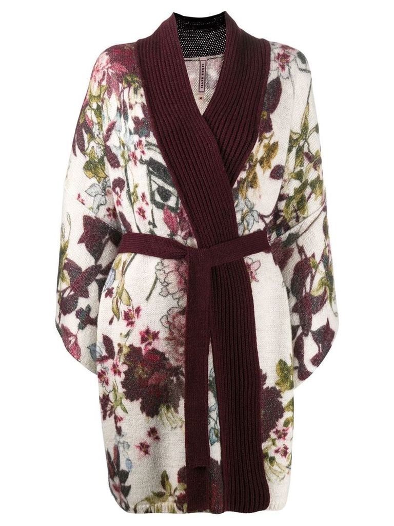 Antonio Marras knitted kimono style card-coat - White