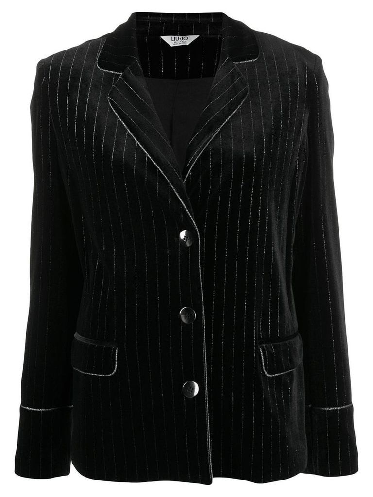 LIU JO striped fitted blazer - Black