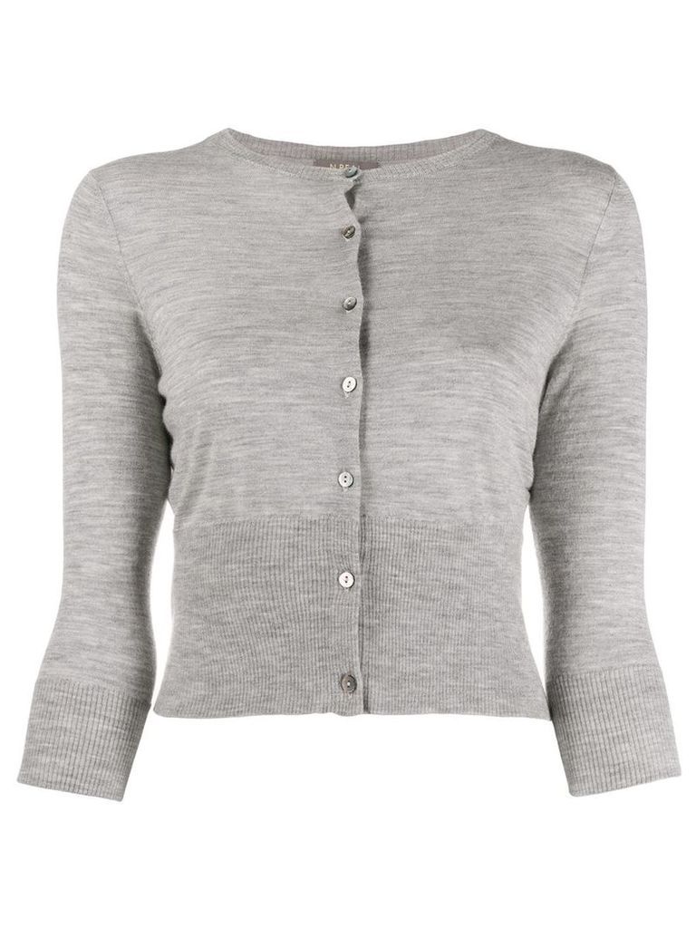 N.Peal cashmere cropped cardigan - Grey
