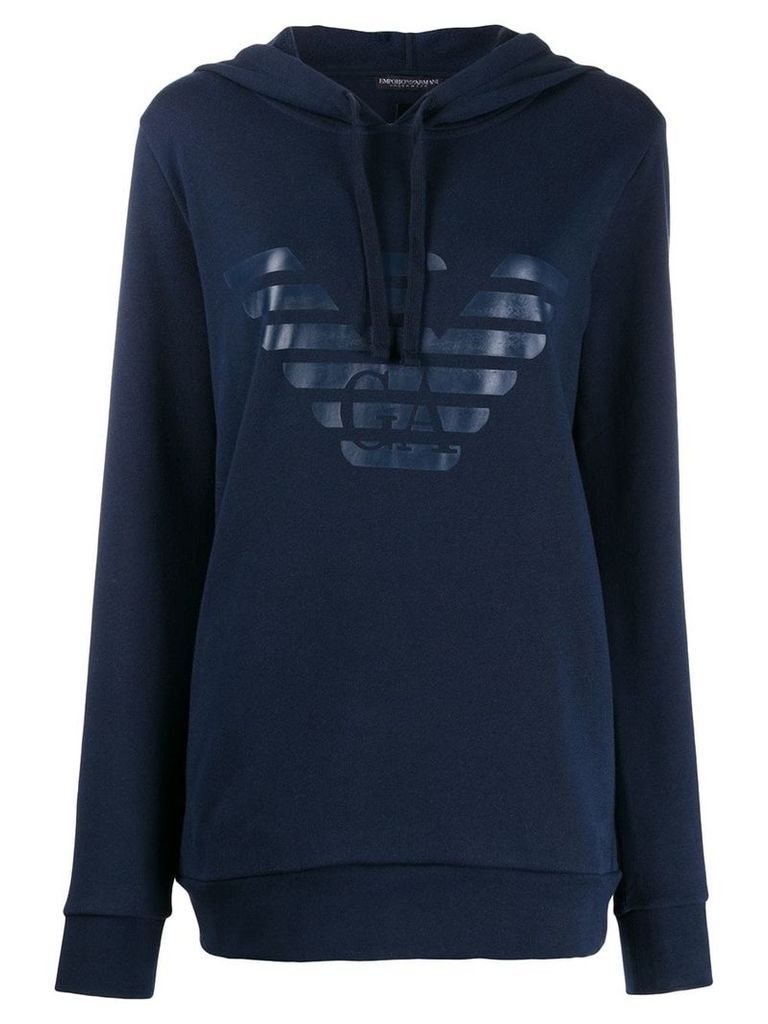 Emporio Armani branded hoodie - Blue