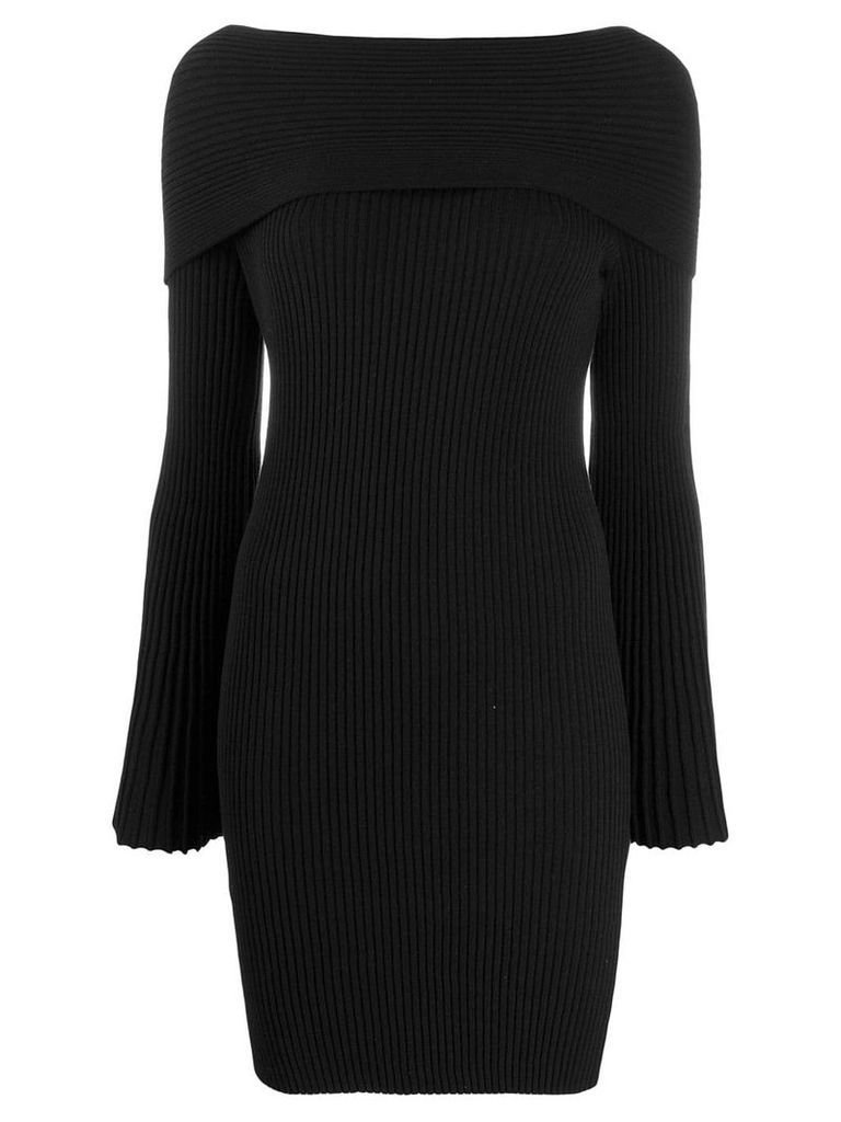 Twin-Set Jacquard inlay sheath dress - Black
