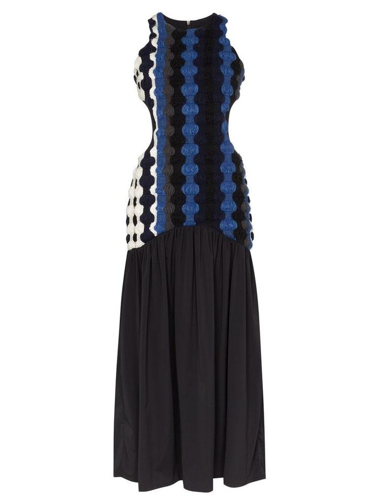 Markoo Fancy wool cut-out long dress - Black