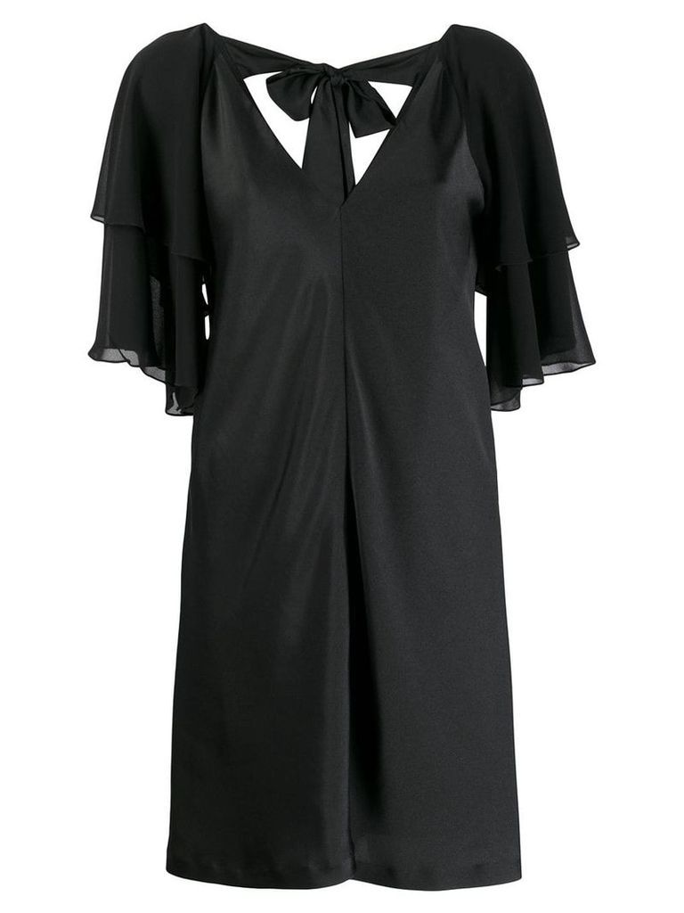 Liu Jo ruffled-sleeve mini dress - Black