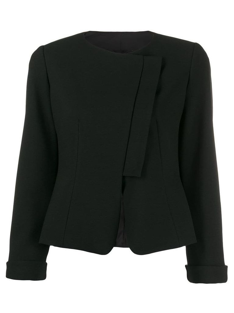 Emporio Armani asymmetric blazer - Black
