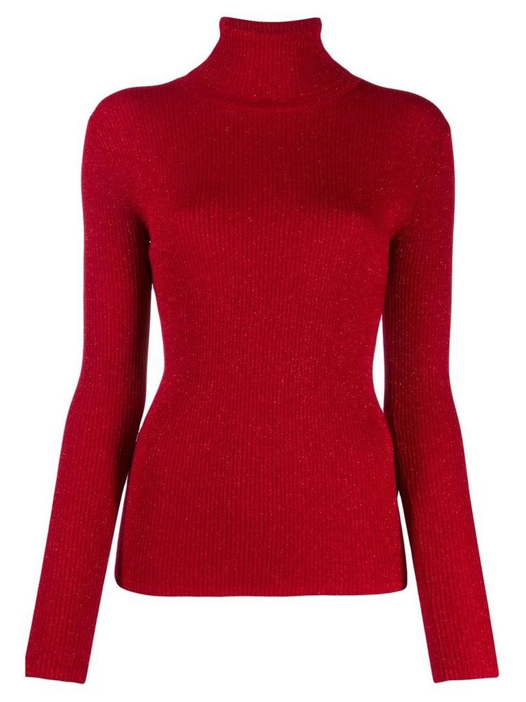P.A.R.O.S.H. ribbed roll neck jumper - Red