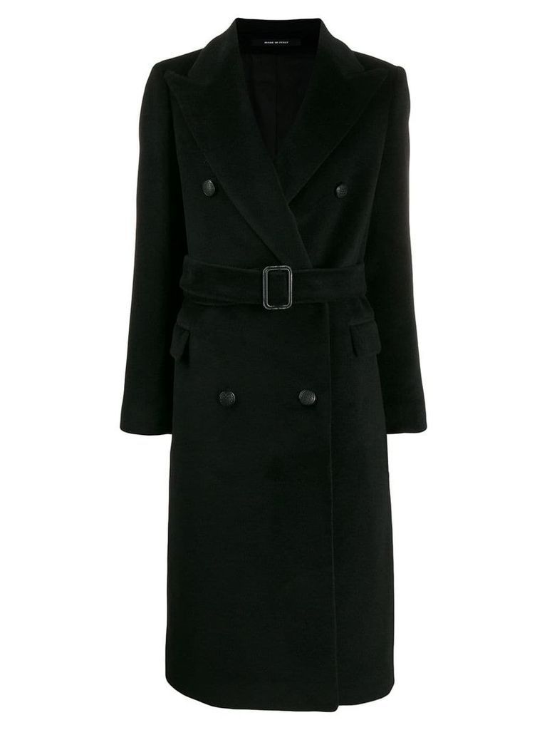 Tagliatore double breasted wool coat - Black