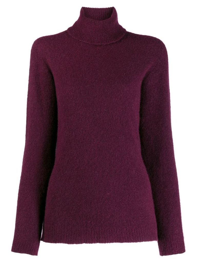 Roberto Collina knitted roll neck jumper - PURPLE