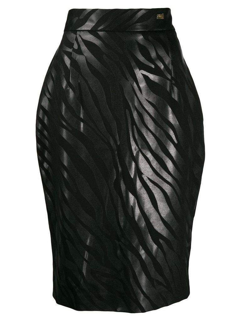 Cavalli Class printed pencil skirt - Black