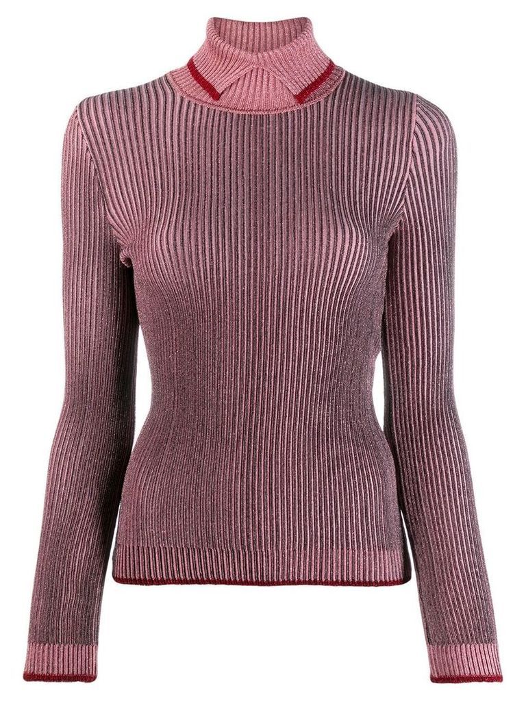 Marco De Vincenzo rollneck ribbed knit sweater - PINK