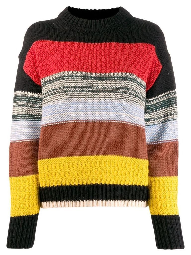 Essentiel Antwerp striped knitted jumper - Black