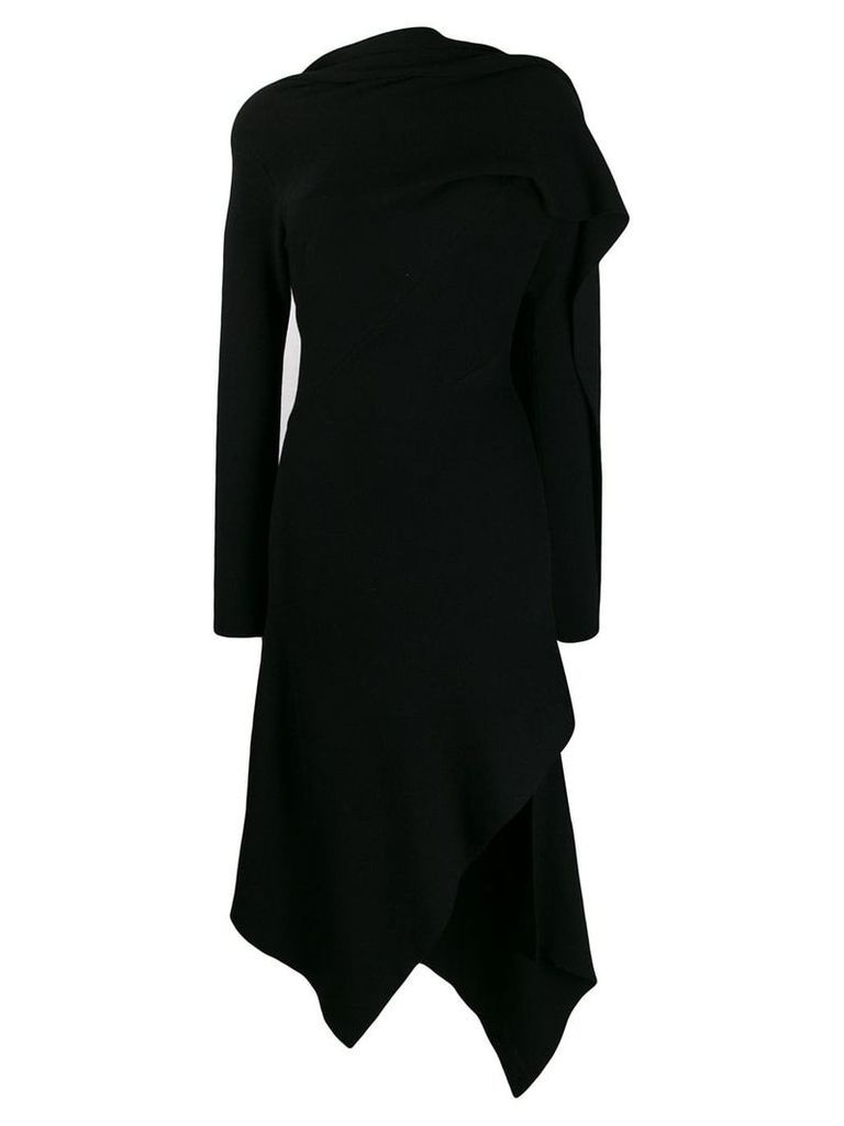 Monse asymmetric scarf-detail dress - Black