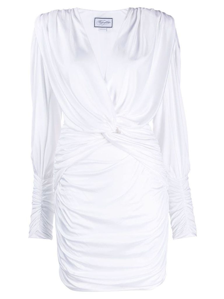 Redemption ruched detail mini dress - White