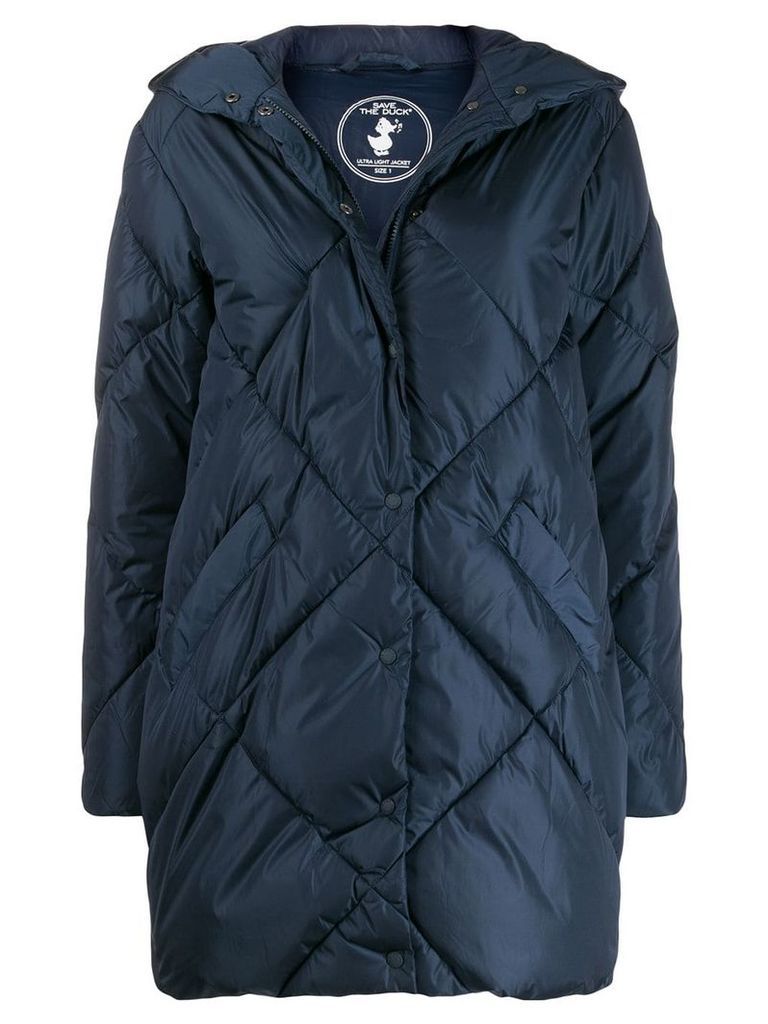 Save The Duck padded hooded coat - Blue