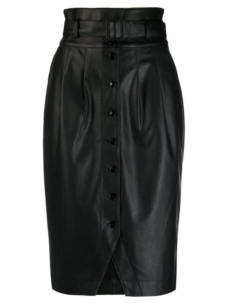 Patrizia Pepe leather-style pencil skirt - Black
