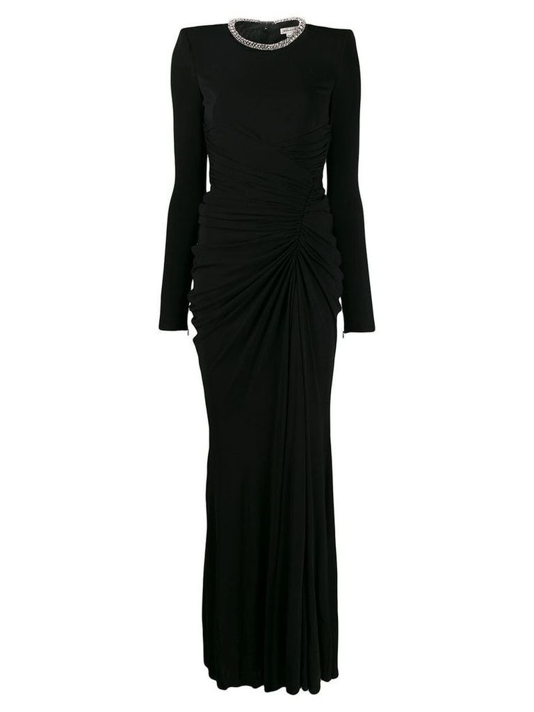 Alexander McQueen crystal rope evening dress - Black