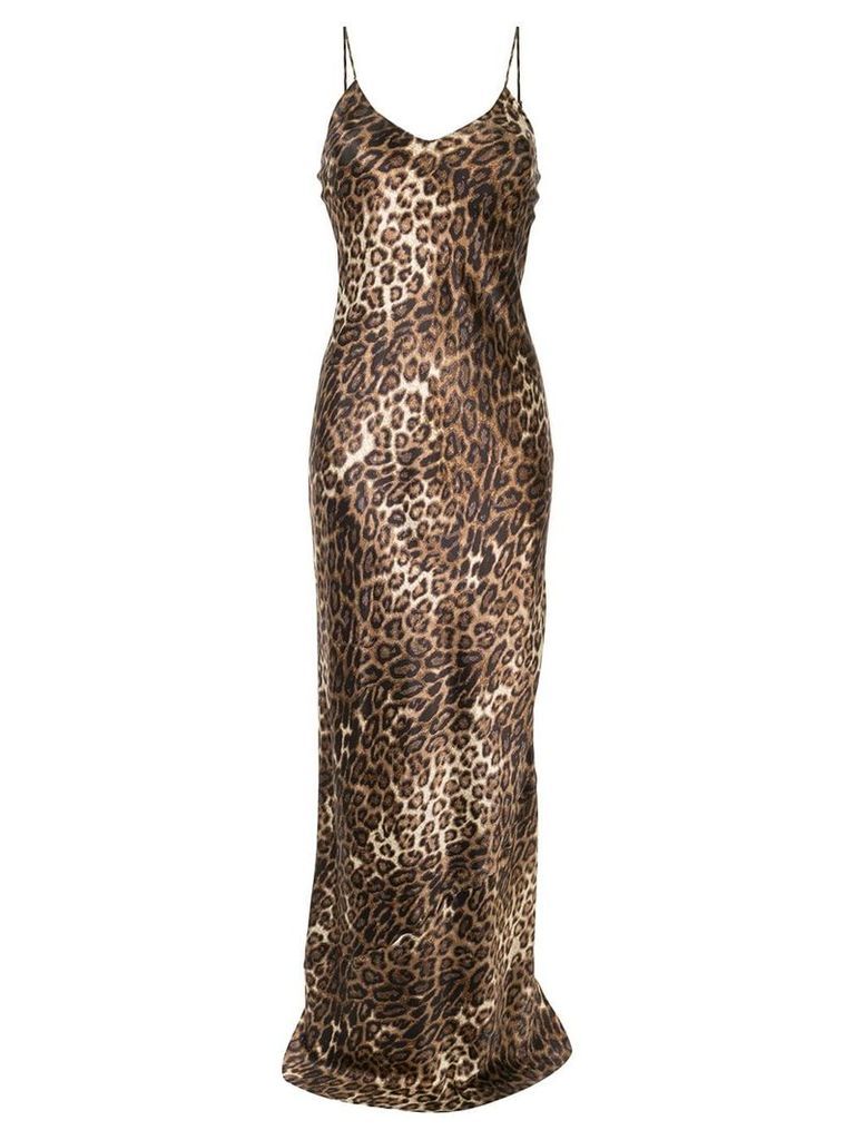 Nili Lotan leopard print slip dress - Brown