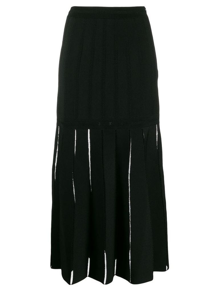 Alexander McQueen cut-out detail skirt - Black