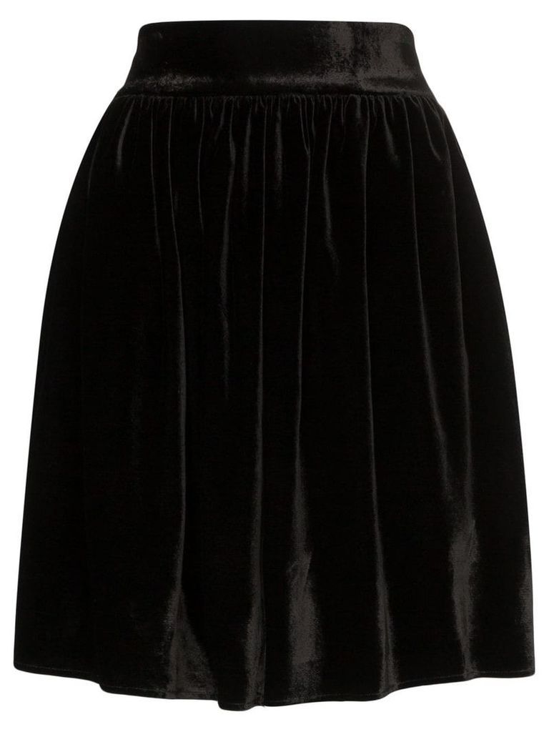 Michael Lo Sordo high-waisted velvet mini skirt - Black