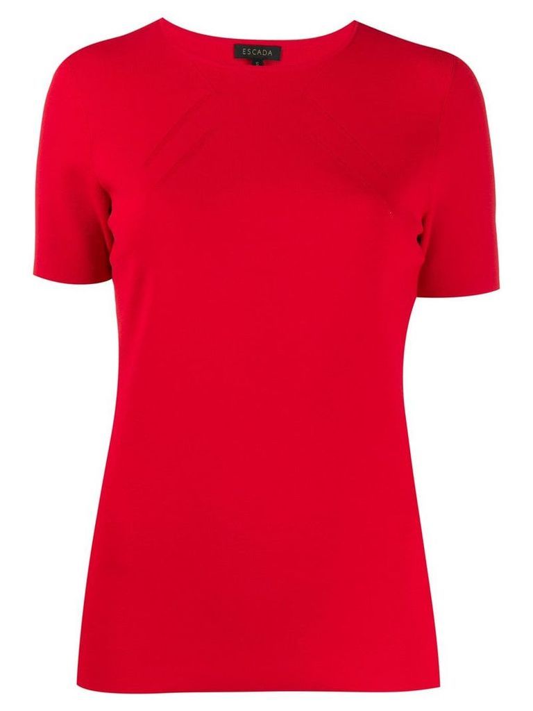 Escada slim fit knitted top - Red