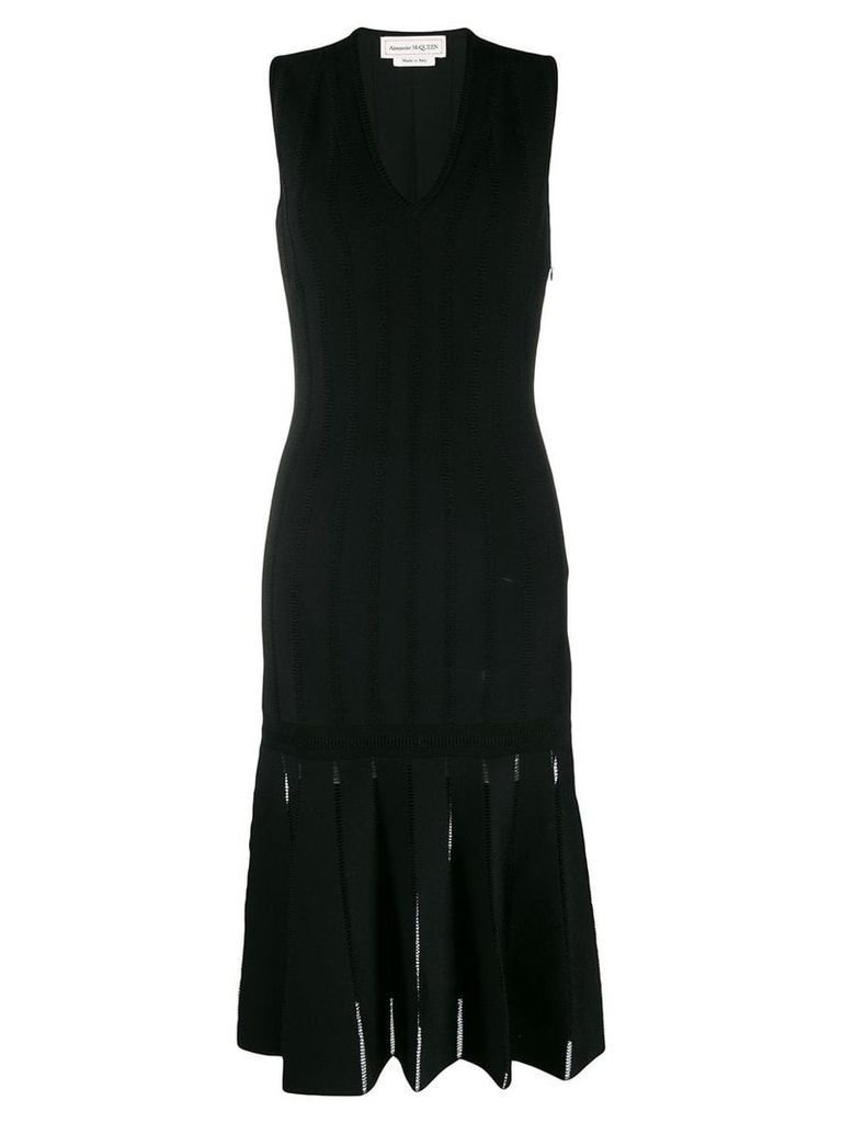 Alexander McQueen knitted cut-out dress - Black