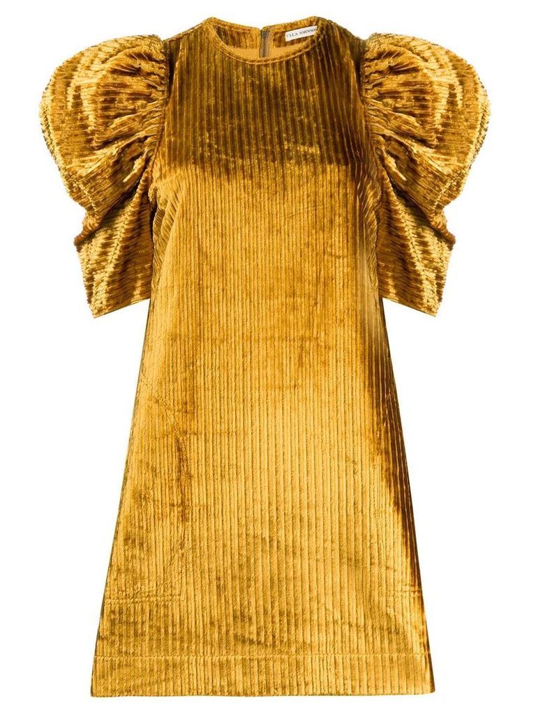 Ulla Johnson puff sleeve striped dress - GOLD