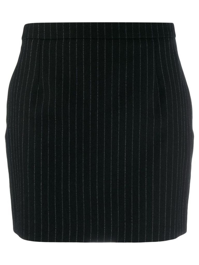 Saint Laurent pinstriped mini skirt - Black