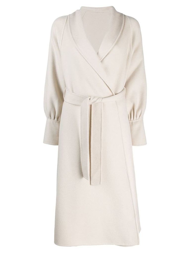 L'Autre Chose single-breasted belted coat - Neutrals