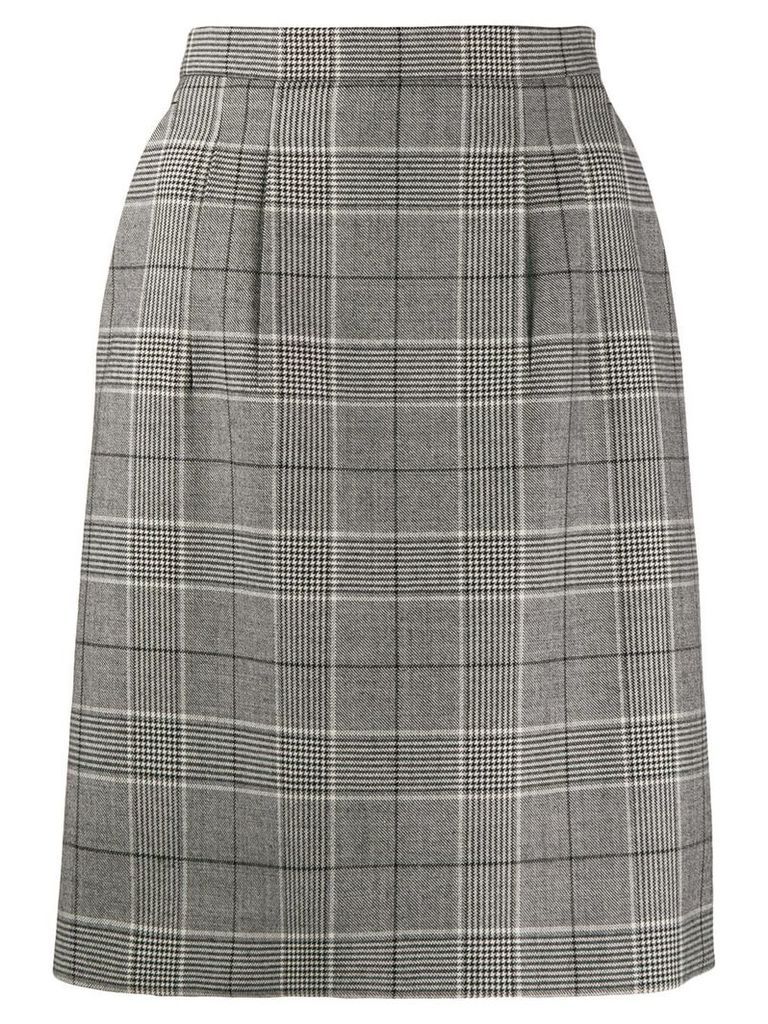 Gucci check pattern A-line skirt - Grey
