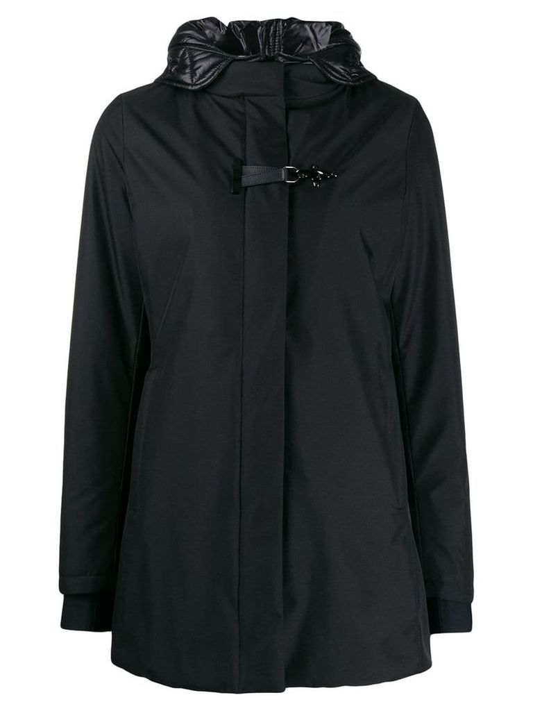 Fay layered hooded coat - Black