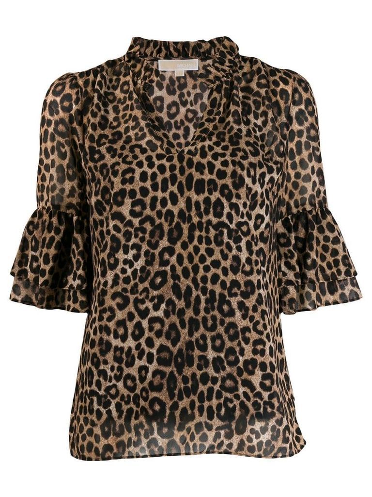Michael Michael Kors animal print blouse - Brown