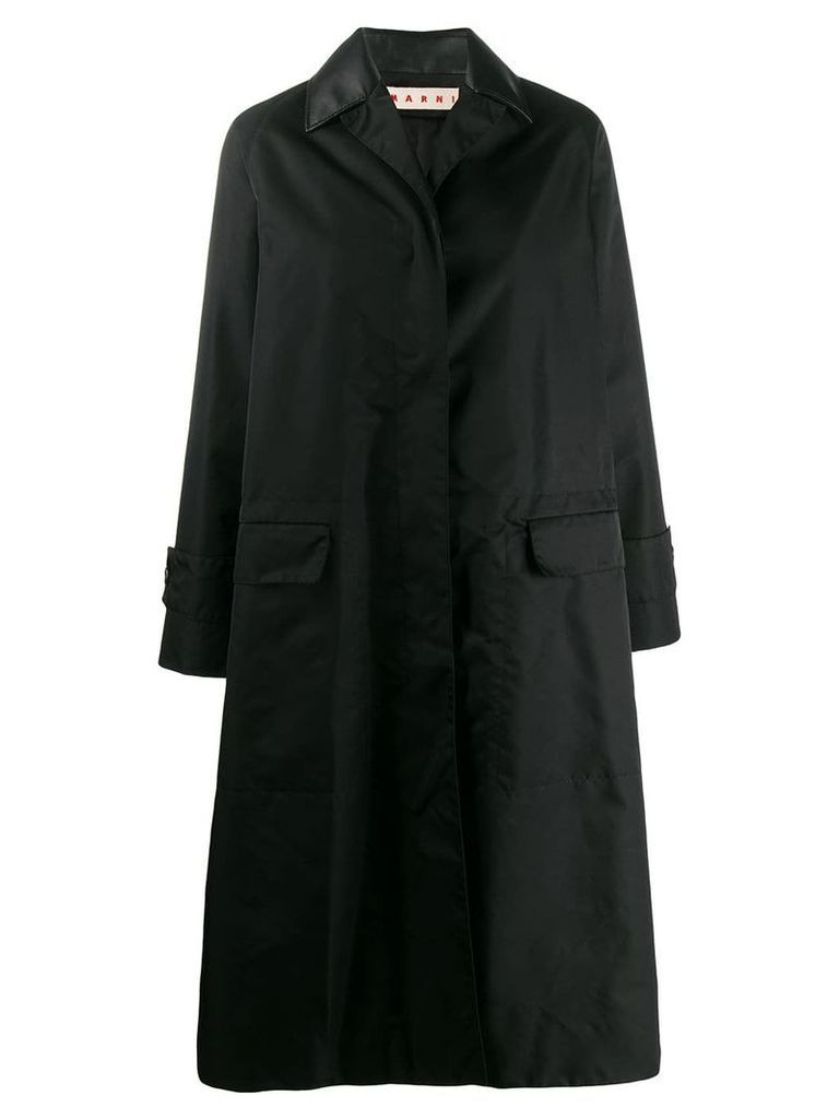 Marni spread collar coat - Black