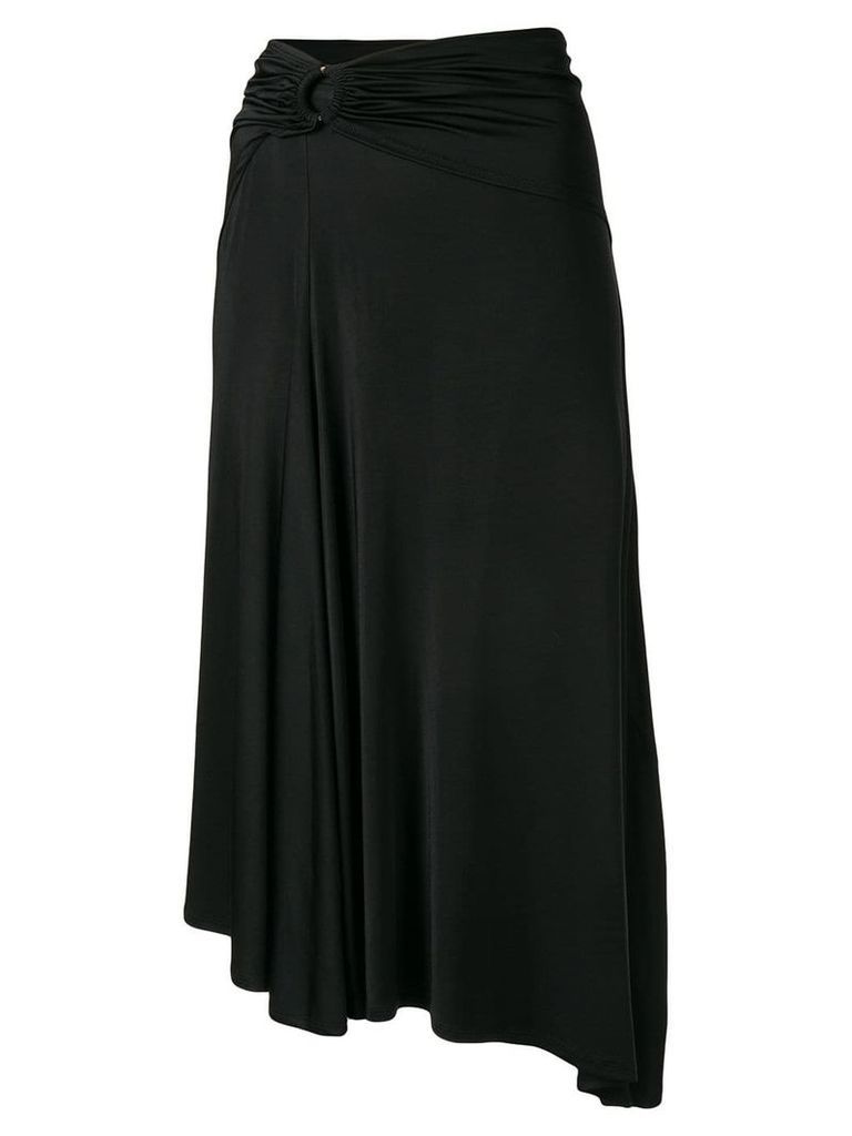 Paco Rabanne asymmetric midi skirt - Black