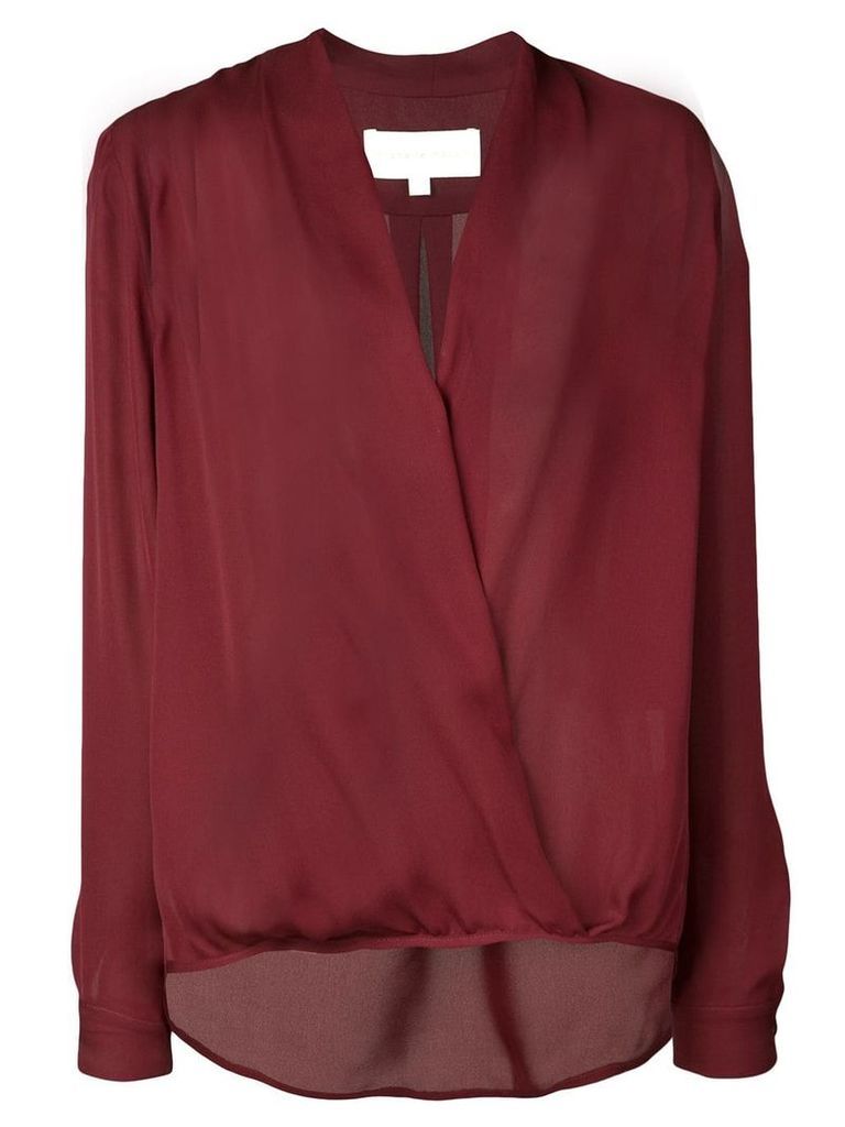 Michelle Mason wrap V-neck blouse - Red
