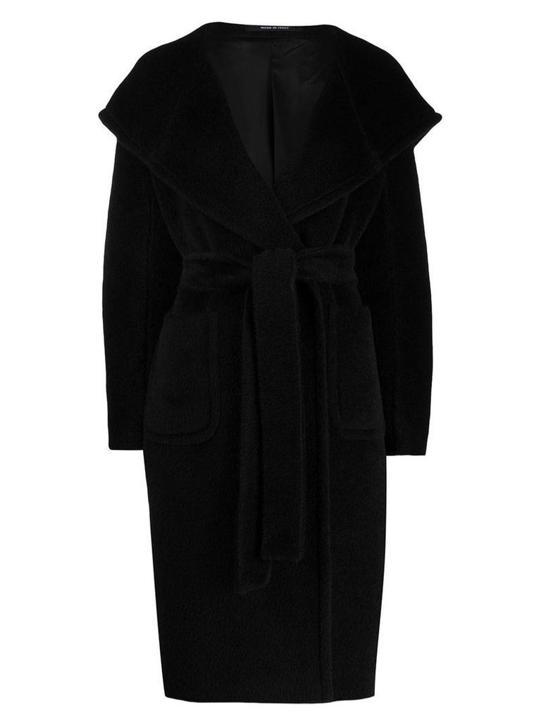 Tagliatore belted robe coat - Black