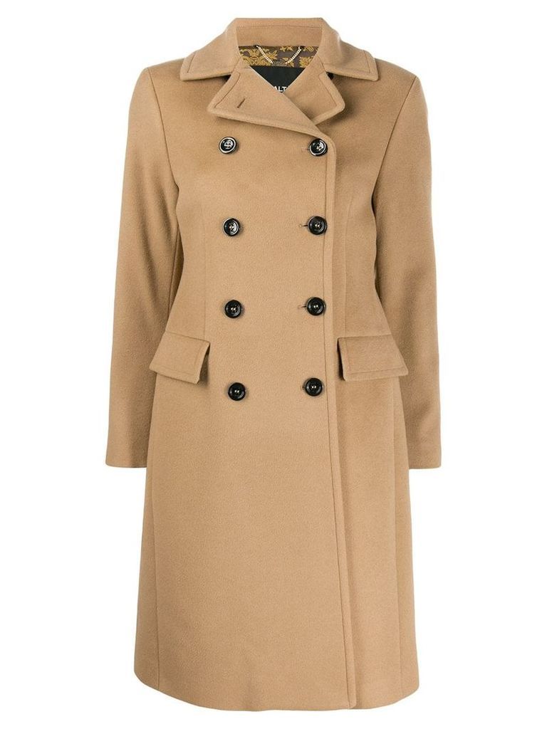 Paltò double breasted fitted coat - Brown