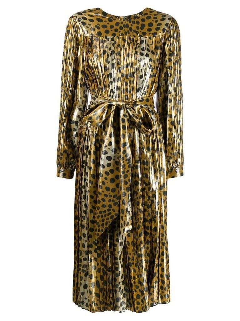 Marc Jacobs belted leopard print dress - GOLD