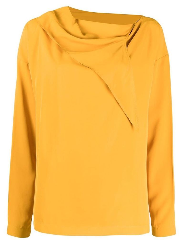 Cédric Charlier Blouse with knot - Yellow