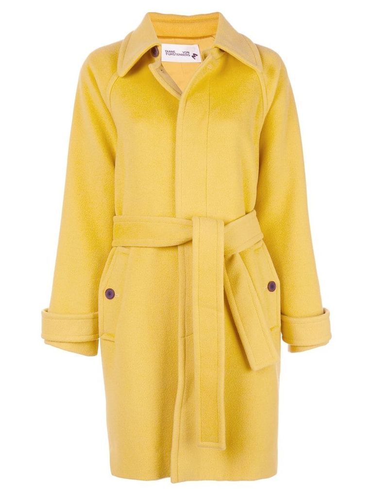 DVF Diane von Furstenberg Lia belted coat - Yellow