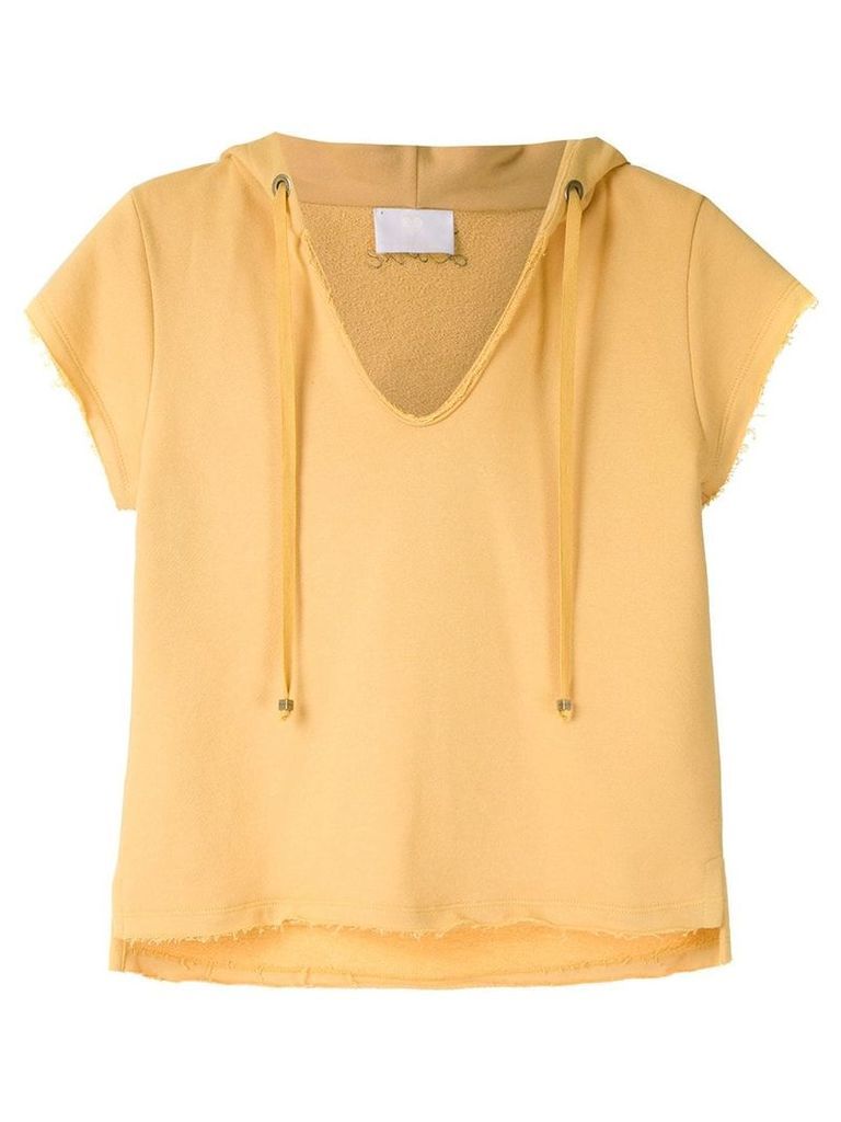 Andrea Bogosian short-sleeved hoodie - Yellow