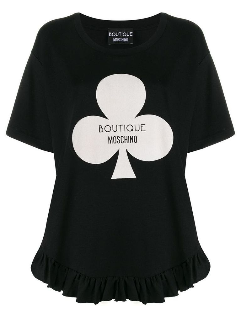 Boutique Moschino club graphic T-shirt - Black
