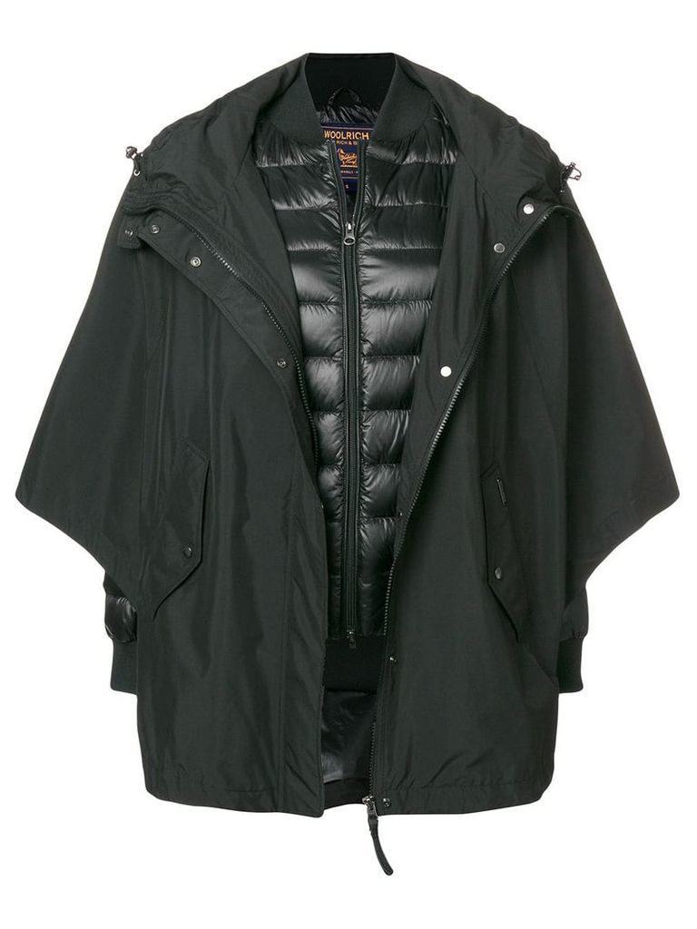Woolrich oversized layered coat - Black