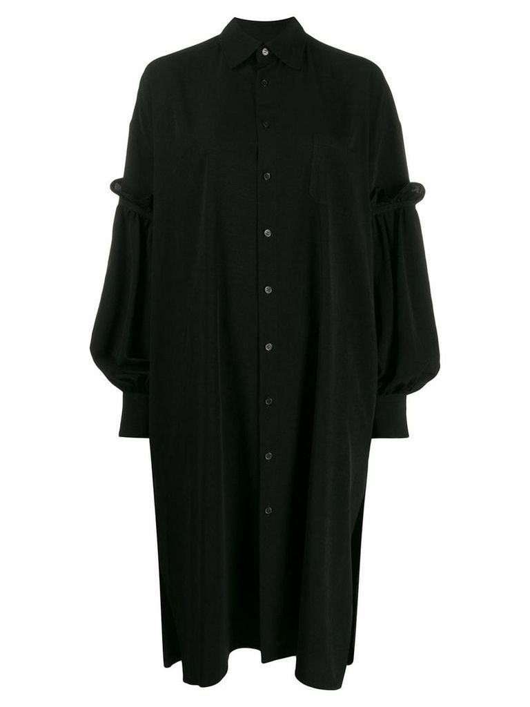 Yohji Yamamoto oversized shirt dress - Black