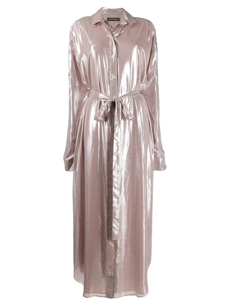 Y/Project Disco shirt dress - PINK