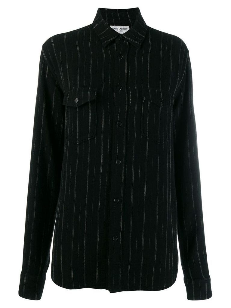 Saint Laurent pinstripes shirt - Black