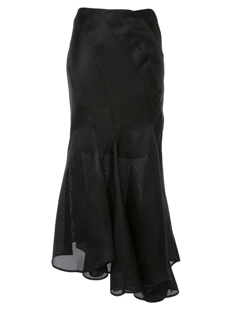 Nina Ricci asymmetric flared skirt - Black